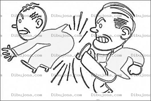 Dibujo para colorear Despido Inmediato Dibujo De Jefe Dando Una Patada En El Trasero A Un Empleado Inutil Para Pintar Y Colorear