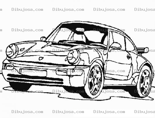 Dibujo para colorear Dibujo De Carro Porsche Para Pintar Y Colorear