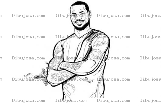 Dibujo para colorear Culebron James Dibujp Del Jugado Mas Valioso De La Nba Lebron James Para Pintar Y Colorear A Lebronjames O Jameslebron