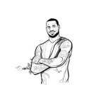 Dibujo para colorear Culebron James Dibujp Del Jugado Mas Valioso De La Nba Lebron James Para Pintar Y Colorear A Lebronjames O Jameslebron