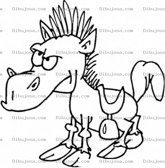 Dibujo para colorear Caballito Punk Para Pintar Y Colorear
