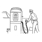 Dibujo para colorear Dibujo De Gasolinero Echando Gasolina Para Pintar Y Colorear