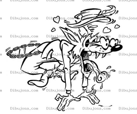 Dibujo para colorear Loboenamorado Dibujo De Lobo Enamorado Para Pintar Y Colorear