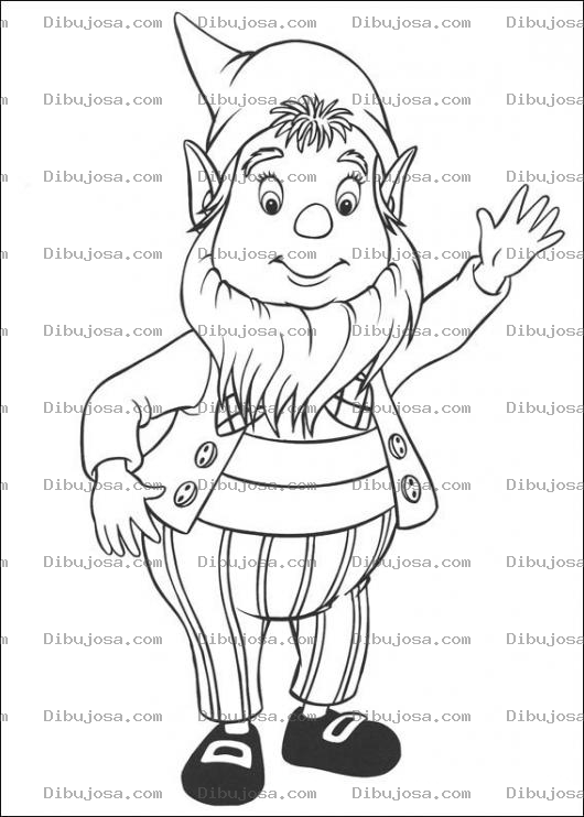 Dibujo para colorear Dibujo De Enanito Saludando Para Pintar Y Colorear
