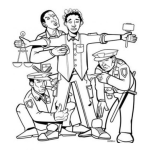 Dibujo para colorear Dibujo De Un Cateo Policial Para Pintar Y Colorear