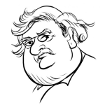 Dibujo para colorear Papada Masculina Dibujo De Hombre Con Papada Para Pintar Y Colorear Gordito Con Gueguecho