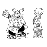 Dibujo para colorear Olafo El Amargado Para Pintar Y Colorear Dibujo Del Vikingo Olafo Y Su Hija