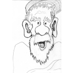 Dibujo para colorear Dibujo De Viejito Barbudo Y Orejon Para Pintar Y Colorear