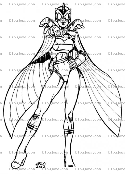 Dibujo para colorear Chica Pajaro Para Pintar Y Colorear A La Chicapajaro
