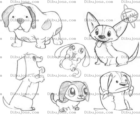 Dibujo para colorear Perros De Varias Razas Para Pintar Y Colorear Dibujo De Muchos Perritos