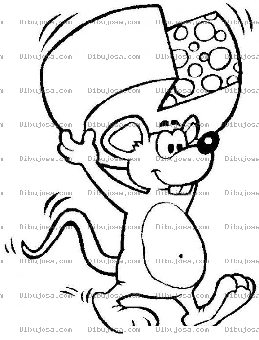 Dibujo para colorear Quien Se Ha Robado Mi Queso Dibujo De Un Raton Ladron De Queso Para Pintar Y Colorear