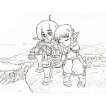 Dibujo para colorear Duendes Enamorados Para Pintar Y Colorear