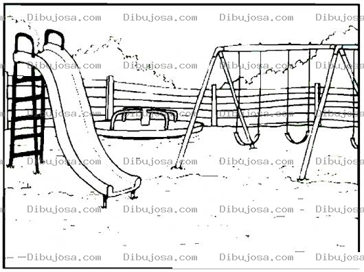 Dibujo para colorear Dibujo De Parque Infantil Para Pintar Y Colorear