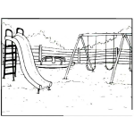 Dibujo para colorear Dibujo De Parque Infantil Para Pintar Y Colorear