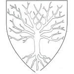 Dibujo para colorear Escudo De Arbol Sin Hojas Para Pintar Y Colorear