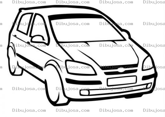 Dibujo para colorear Dibujo De Carro Hyundai Getz Para Pintar Y Colorear