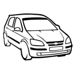 Dibujo para colorear Dibujo De Carro Hyundai Getz Para Pintar Y Colorear