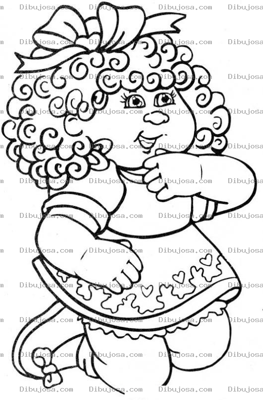 Dibujo para colorear Dibujo De Nena Colocha Para Pintar Y Colorear Colochita Muruchita