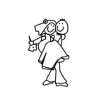 Dibujo para colorear Dibujo De Reciencasados Novio Cargando A La Novia Para Pintar Y Colorear Esposos Felices
