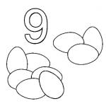 Dibujo para colorear Nuevehuevos Dibujo De 9 Huevos Para Pintar Y Colorear 9huevos