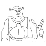 Dibujo para colorear Colorear a Shreck