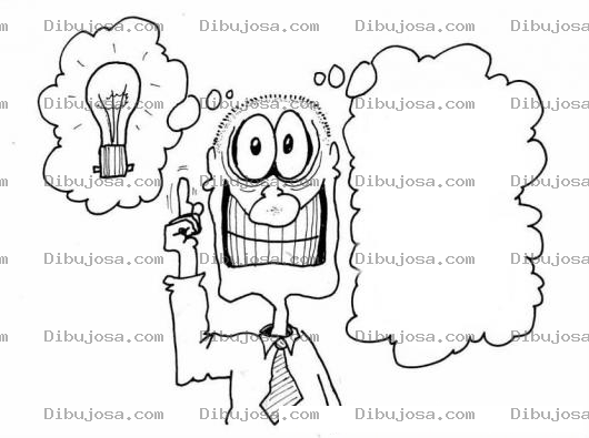 Dibujo para colorear Granidea Dibujo De Un Hombre Diciendo Se Me Ocurrio Una Gran Idea Para Pintar Y Colorear La Gran Idea