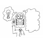 Dibujo para colorear Granidea Dibujo De Un Hombre Diciendo Se Me Ocurrio Una Gran Idea Para Pintar Y Colorear La Gran Idea
