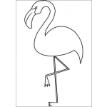 Dibujo para colorear Flamingo para pintar