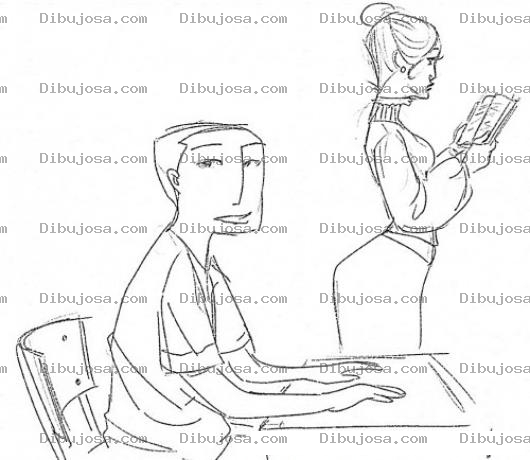 Dibujo para colorear Dibujo De Alumno Y Maestra Para Pintar Y Colorear