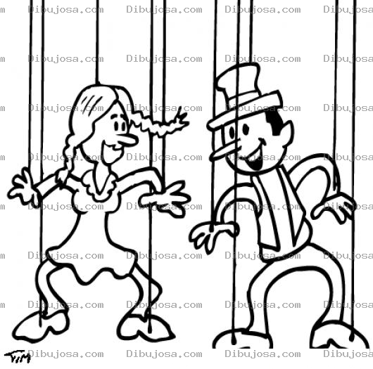 Dibujo para colorear Dibujo De Marionetas Para Pintar Y Colorear