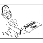 Dibujo para colorear Buscando Empleo Dibujo Del Curriculum De Un Negrito Deseando Ser Contratado Para Pintar Y Colorear