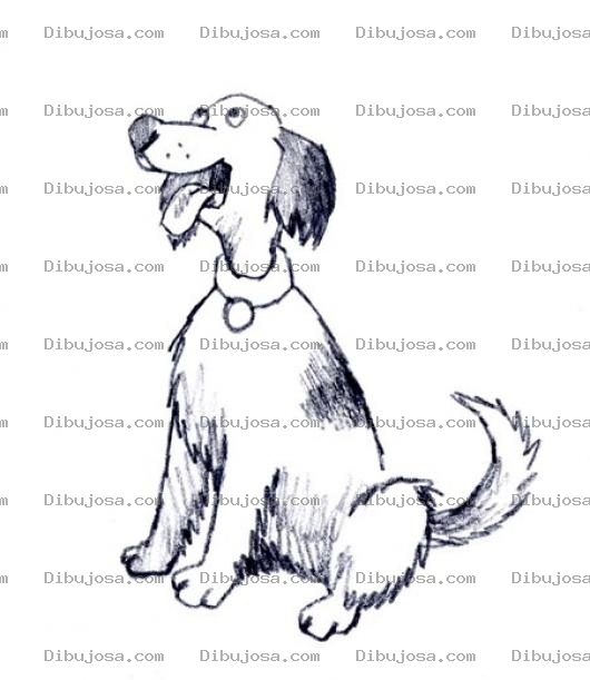 Dibujo para colorear Dibujo Del Mejor Amigo Del Hombre Para Pintar Y Colorear Perrito Contento Moviendo La Cola