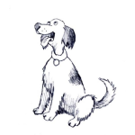Dibujo para colorear Dibujo Del Mejor Amigo Del Hombre Para Pintar Y Colorear Perrito Contento Moviendo La Cola