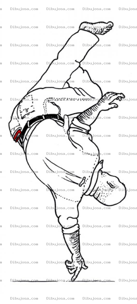 Dibujo para colorear Dibujo De Rapero Bailando Sobre Un Dedo De La Mano Para Pintar Y Colorear