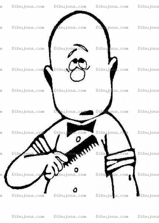 Dibujo para colorear Pelon Con Peine Para Pintar Y Colorear