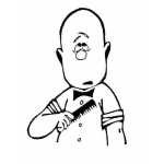 Dibujo para colorear Pelon Con Peine Para Pintar Y Colorear