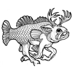 Dibujo para colorear Pezalce Alcepez Dibujo De Alce Con Cuerpo De Pescado Para Pintar Y Colorear
