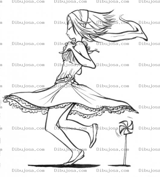 Dibujo para colorear Falada Levantada Por El Viento Para Pintar Y Colorear