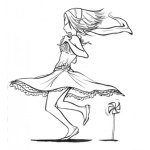 Dibujo para colorear Falada Levantada Por El Viento Para Pintar Y Colorear