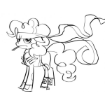Dibujo para colorear Ponypunk Para Pintar Y Colorear Pony Hippy