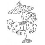 Dibujo para colorear Caballito De Carrusel Para Pintar Y Colorear Caballo De Carrousel