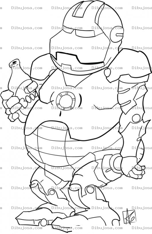 Dibujo para colorear Ironman Borracho Dibujo De Robot Bolo Para Pintar Y Colorear Robot Ebrio