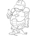Dibujo para colorear Ironman Borracho Dibujo De Robot Bolo Para Pintar Y Colorear Robot Ebrio