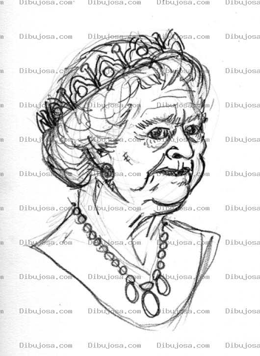 Dibujo para colorear Dibujo De La Reina Para Pintar Y Colorear A La Reyna