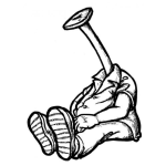 Dibujo para colorear Hombre Clavo Dibujo De Hombre Con Cabeza De Clavo Para Pintar Y Colorear