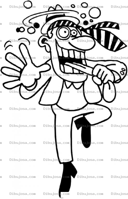 Dibujo para colorear Viejo Drogadicto Dibujo De Un Hombre Drogado Para Pintar Y Colorear Los Efectos De La Droga Y Sus Alucinaciones