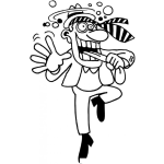 Dibujo para colorear Viejo Drogadicto Dibujo De Un Hombre Drogado Para Pintar Y Colorear Los Efectos De La Droga Y Sus Alucinaciones