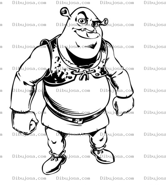 Dibujo para colorear Colorear a Shreck Enojado