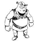 Dibujo para colorear Colorear a Shreck Enojado