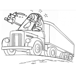 Dibujo para colorear Soytraileroysoyborracho Dibujo De Borracho Manejando Un Trailer Cantando Soy Trailero Y Soy Borracho Para Pintar Y Colorear La Imprudencia De Un Camionero